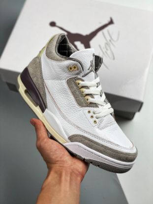 Picture of A Ma Maniere x Air Jordan 3 White/Medium Grey-Violet Ore For Sale