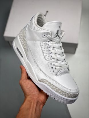 Picture of Air Jordan 3 “Pure White” 136064-111 For Sale