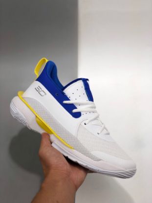 Picture of UA Curry 7 White Blue Yellow For Sale