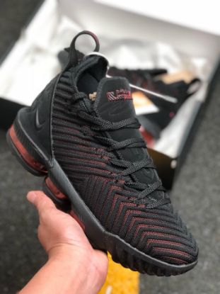 Picture of Nike LeBron 16 “Fresh Bred” Black/University Red For Sale