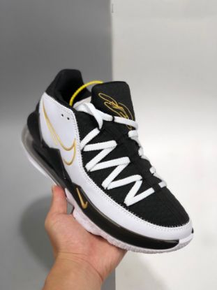 Picture of Nike LeBron 17 Low White/Metallic Gold-Black For Sale