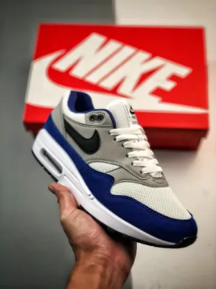 Picture of Nike Air Max 1 White/Black-Deep Royal Blue FD9082-100 For Sale