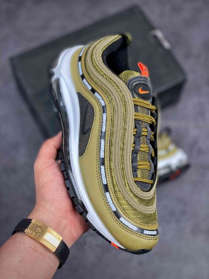 Picture of Undefeated x Nike Air Max 97 Militia Green/Black-Orange Blaze-White For Sale