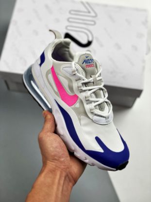 Picture of Nike Wmns Air Max 270 React White Navy Pink For Sale