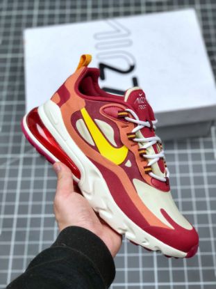 Picture of Nike WMNS Air Max 270 React Wine Red/Gold-White For Sale