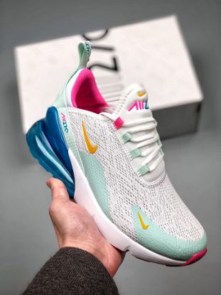 Picture of Nike WMNS Air Max 270 White/Laser Fuchsia-Teal Tint-Blue Fury For Sale