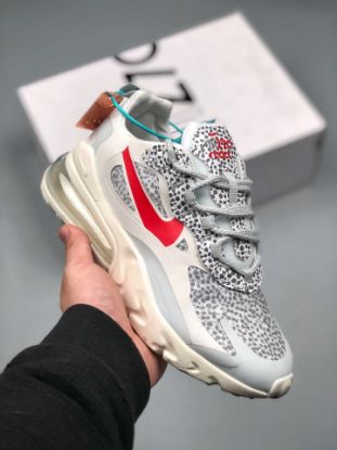 Picture of Nike WMNS Air Max 270 React “Safari” White Red Grey For Sale