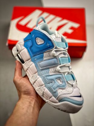 Picture of Custom Nike Air More Uptempo Love White Blue For Sale