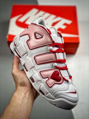 Picture of Custom Nike Air More Uptempo Love White Red For Sale