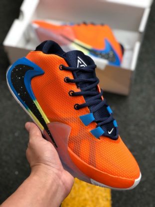 Picture of Nike Zoom Freak 1 “All Bros” Total Orange/Midnight Navy-White For Sale