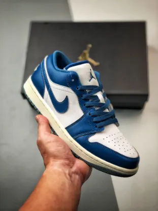 Picture of Air Jordan 1 Low White Industrial Blue FN5214-141 For Sale