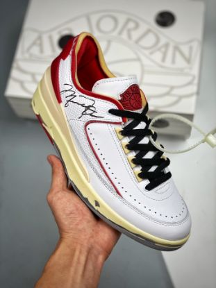 Picture of Off-White x Air Jordan 2 Low White/Varsity Red-Black DJ4375-106 For Sale