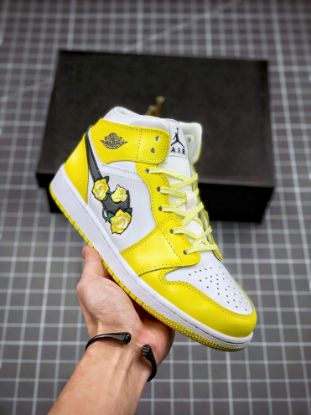 Picture of Air  Jordan 1 Mid Dynamic Yellow Floral AV5174-700 For Sale