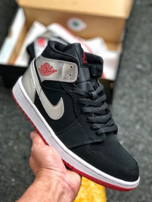 Picture of Johnny Kilroy x Air Jordan 1 Mid Black/Gym Red On Sale