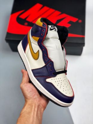 Picture of Nike SB x Air Jordan 1 High OG “Lakers” Court Purple/Sail For Sale