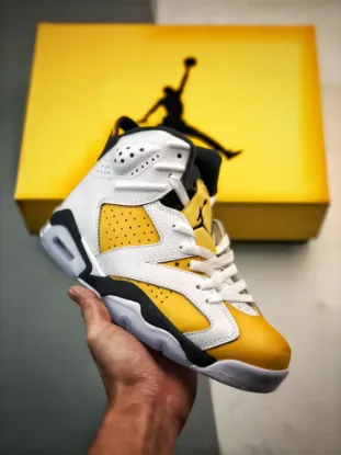Picture of Air Jordan 6 White/Yellow Ochre-Black CT8529-170 For Sale