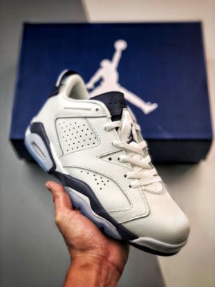 Picture of Air Jordan 6 Low White/Midnight Navy For Sale