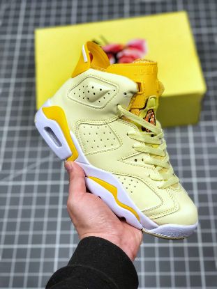 Picture of Air Jordan 6 GS Floral Dynamic Yellow 543390-800 For Sale