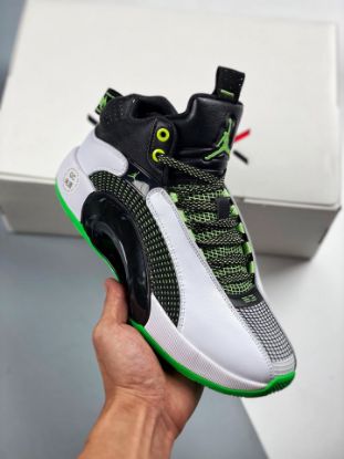 Picture of Air Jordan 35 White Black Green On Sale