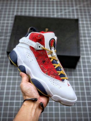 Picture of Jordan 6 Rings White/Wheat-Varsity Red-Midnight Navy For Sale