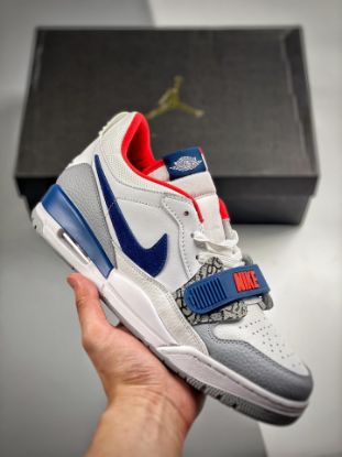 Picture of Jordan Legacy 312 Low White/French Blue-Wolf Grey-University Red For Sale