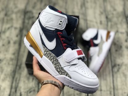 Picture of Air Jordan Legacy 312 “Olympic” White/Midnight Navy-Varsity Red For Sale